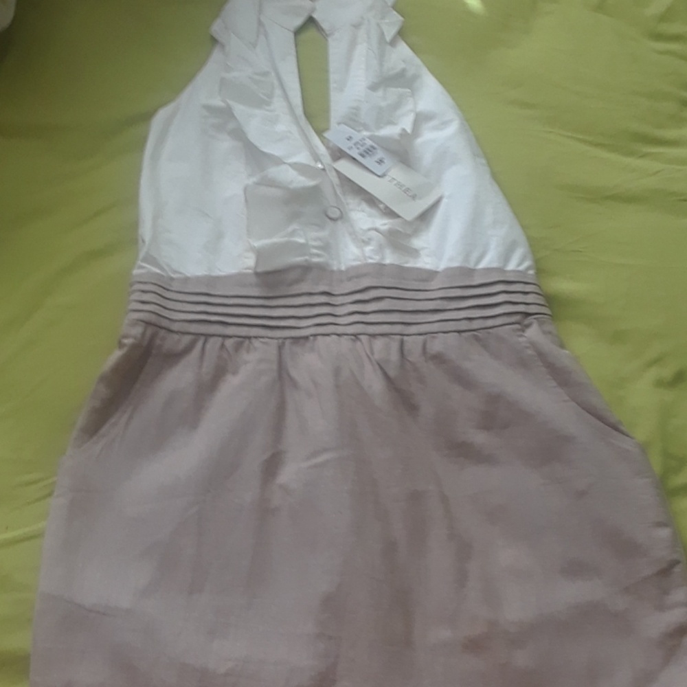 Cream and wheat dress